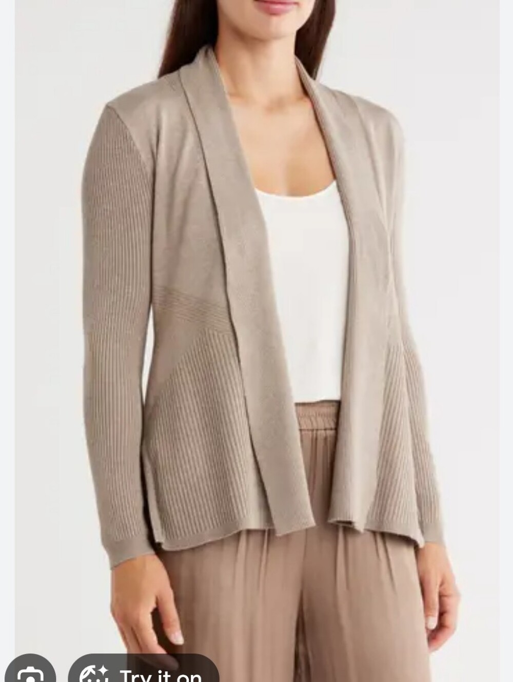 Wool open Med shrug Camel/ Tan sweater